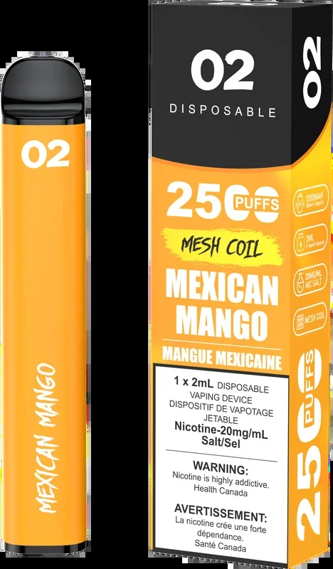 02 DISPOSABLE 2500 PUFFS – MEXICAN MANGO