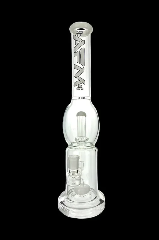 AFM Glass Double Circle Shower-head Perc Glass Beaker Bong