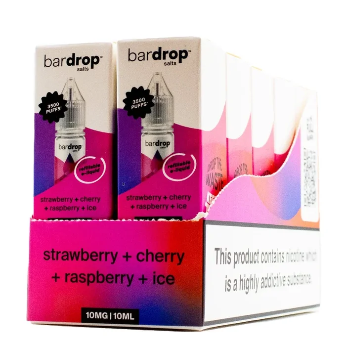 Bar Drop Nic Salt Bulk Buy Box of 10x 10ml Bottles