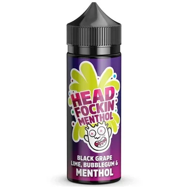 Black Grape Lime Bubblegum Menthol Head Fockin Menthol E Liquid 100ml by Kingston