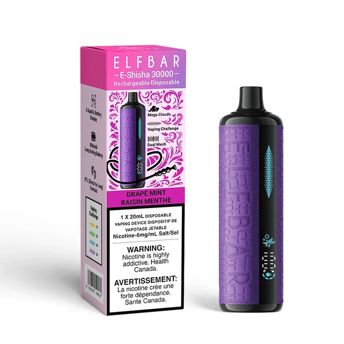 ELFBAR E-SHISHA 30K – GRAPE MINT