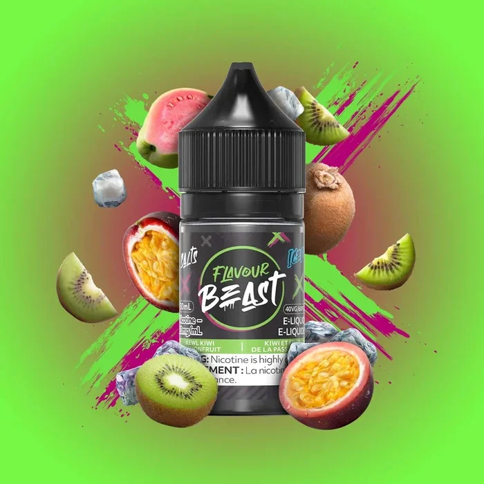 FLAVOUR BEAST SALT 10MG/ML-KEWL KIWI PASSIONFRUIT ICE