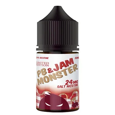 PB & Strawberry Jam | Jam Monster eJuice Salt | 30ml (Super Deal)