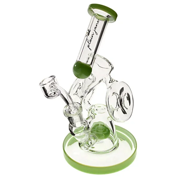 Plain Jane Glass 8″ Twin Donut Rig