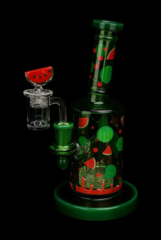 Pulsar Fruit Series Watermelon Zkittles Glow In The Dark Dab Rig Kit – 8″ / 14mm F