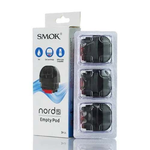 SMOK NORD 5 Empty Replacement Pod Cartridge – 3PK