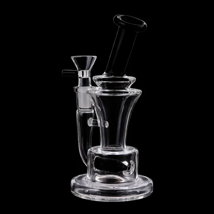 Smoke Cartel Bent Neck with Colored Inline Perc Bong – 6.7 in.