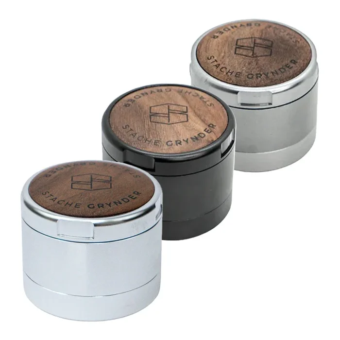 Stache Products Wood Lid 3 Piece Grinder