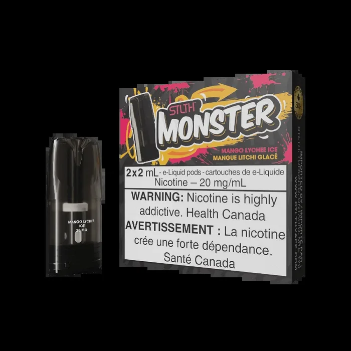 STLTH MONSTER PODS- MANGO LYCHEE ICE