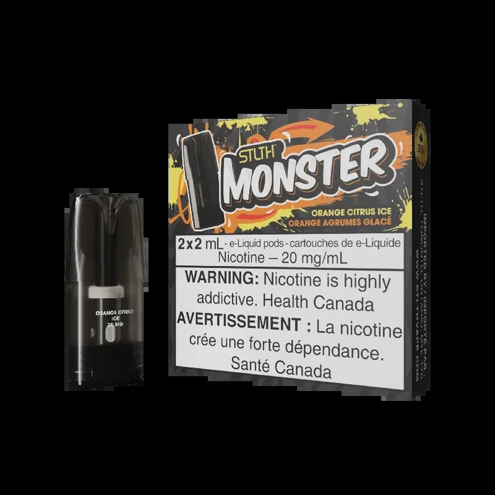 STLTH MONSTER PODS- ORANGE CITRUS ICE