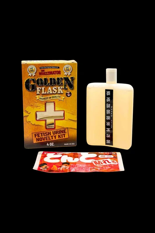 The Whizzinator Golden Flask Fetish Urine