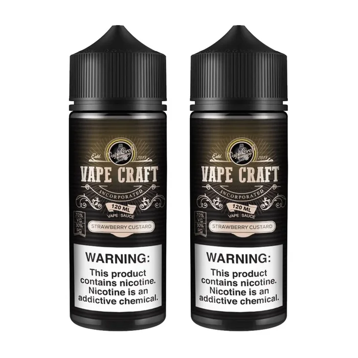 Vape Craft Strawberry Custard 2 Bottle Bundle