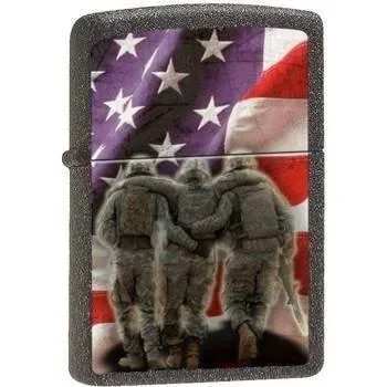Zippo Lighter – 3 Soldiers No One Gets Left Behind Ironstone