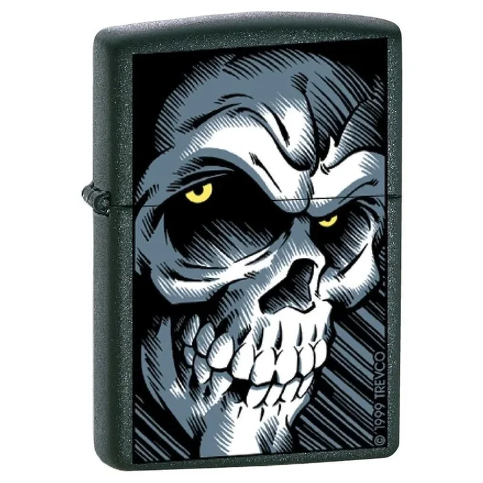 Zippo Lighter – Big Skull Black Matte