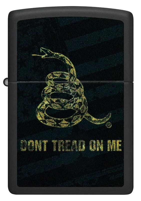 Zippo Lighter – Don’t Tread On Me Gadsden Black Flag
