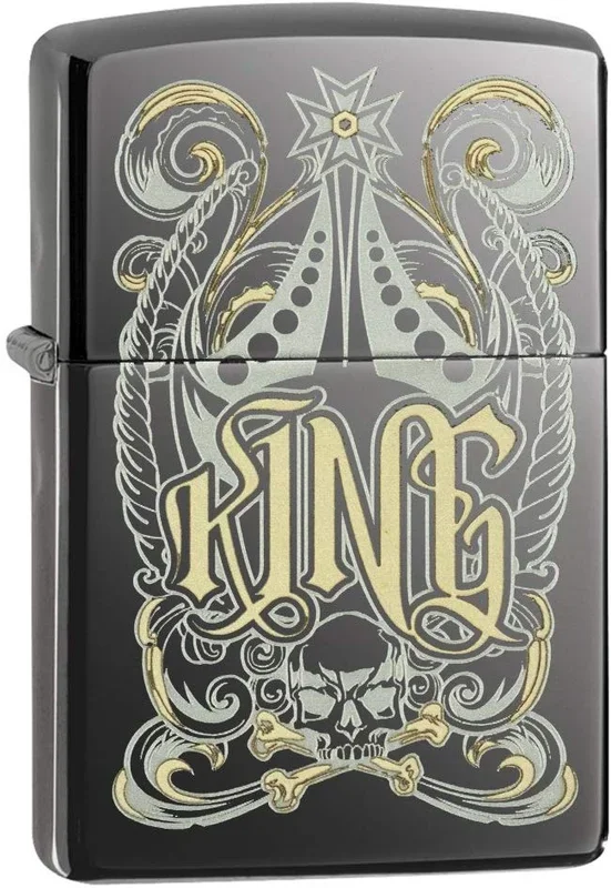 Zippo Lighter – King in Black Ice